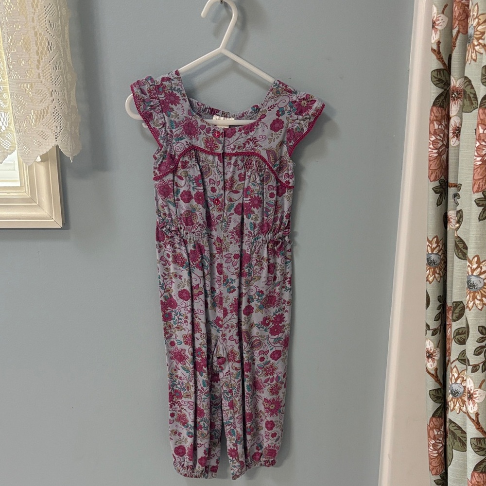 Monsoon Floral Kids Dress - Pink and Purple